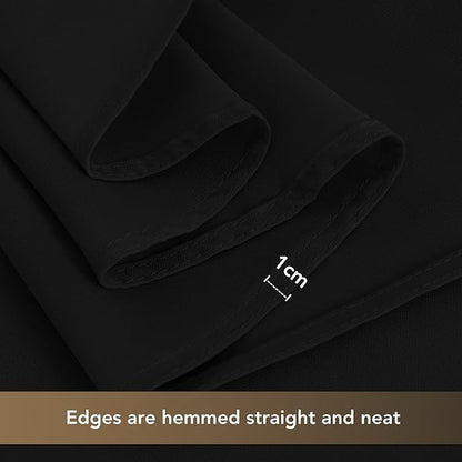 sancua Small Square Tablecloths 2 Pack - 36x36 Inch - Black Table Cloth for Square or Round Tables, Washable Polyester Fabric Table Cover for Nightstand End Bedside Tables