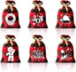CCINEE 36Pcs Christmas Buffalo Plaid Drawstring Bags Red and Black Plaid Xmas Burlap Bag Reusable Treat Candy Bag Cotton Gift Bags with Drawstrings for Candy Wrapper Christmas Party Favors