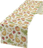 Vintage Spring Summer Fruit Table Runner Watercolor Pear Strawberry Leaves Dinner Runner for Farmhouse Party Holiday Home Kitchen Dining Table Decor 13x70