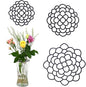 3 Pcs Modern Flower Frog Metal Flower Arrangement Holder Floral Grid Used for Vase Flower Arrangement Art Convenient Stem Holder for Flowers Flower Frog Organizer Metal Lid for Vase (Black)
