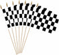 20 Pack Checkered Black and White Racing Mini Stick Flags Small Miniature Handheld Race Car Flag Decorations,5x8 Inch