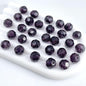 100 PCS 8mm Crystal Glass Beads Round Multiple Faceted Loose Spacer Glass Beads for DIY Handcrafte Bracelet Necklace Earring Jewelry Making(Violet)