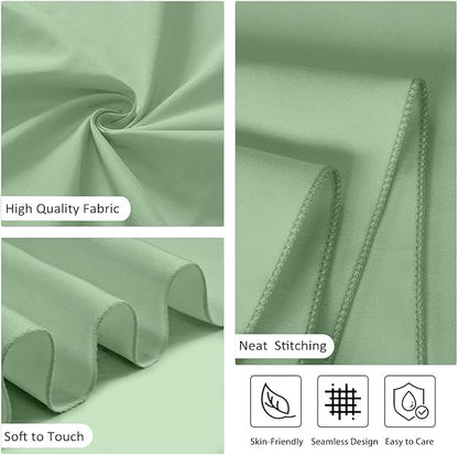 8 Pack Sage Green Tablecloth 60 x 126 Inch Rectangular Tablecloths for 8 Foot Rectangle Tables, Wrinkle Resistant Green Table Cloth Washable Polyester Fabric Table Covers for Party Wedding Banquet