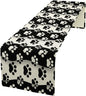 Dog Paw Table Runner,Kid Cute Animal Footprint Black White Theme Design Print Tablecloth Burlap for Hotel Indoors Outdoor Dining Room Kitchen Home Decor,W13X L80 in