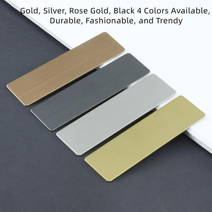 2pcs Stainless Steel Black Custom Name Tags with Pin or Magnet Adhesive Tape,Personalized Name Tags,Custom Metal Name Tag for Employee,Workers,Cops,Nurses,Doctors,Teachers(Black x 2)