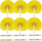 12 Packs Decorative Paper Folding Hand Fans Handheld,Yellow Round Foldable Wedding Fans Chinese and Japanese Fans Bulk for Bridal Guest Church Party Favors Dancing Birthday DIY