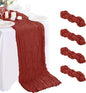 4 Pack Terracotta Cheesecloth Table Runner 35x120 Inch Boho Gauze Fabric Cheese Cloth Table Runner 10Ft Rustic Romantic Sheer Table Runners for Wedding Party Bridal Baby Shower Long Table Decoration