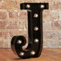 Decorative LED Illuminated Letter Marquee Sign - Alphabet Marquee Letters with Lights For Wedding Birthday Party Christmas Night Light Lamp Home Bar Decoration J, Black