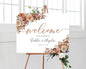 Personalized Wedding Welcome Sign, Autumn Terracotta Boho Wedding Sign Signage 12" X 18" (Small), 27" (Medium), 36" (Large), Plastic, Modern, Pole Mount, Weather