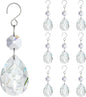 H&D HYALINE & DORA 3Inch Crystal Suncatcher Bauhinia Prisms Pendants 10Pcs Chandelier Crystals Replacement Hanging Sun Catcher Beads for DIY Arts Crafts Decor (Clear)