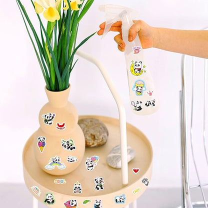 Cute Panda Stickers Cool Funny Panda Adhesive Waterproof Stickers 665 Counts for Zoo Animal Birthday Invitations Envelopes Decorations Party Goodie Gifts Bags Decor School Game Class Rewards