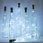 Wine Bottle Lights with Cork, 12 Pack Battery Operated 12 LED Cork Shape Silver Wire Colorful Fairy Mini String Lights(No Bottles) for DIY, Party, Christmas, Wedding Decor (Cool White)