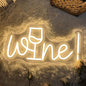 Acrylic Wine Neon Sign for Wall or Window Background Decor,LED Dimmable Bar Neon Decorative Cocktails Light Handmade Art Lamp for Home Pub Wedding Party Bar Studio,Warm White,5V USB Powered