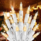 Brightown-Christmas-String-Lights, 100-Count 26.5ft Clear Incandescent Bulb Mini Lights for Indoor Holiday Decor, Christmas Tree Garland Wedding Party Multi-Use Decoration, White Wire