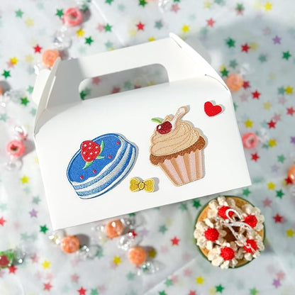 UnicoPak 10 Pack White Gable Treat Boxes Party Favor Boxes Goodie Gift Boxes for Snacks Cookie Candy Toys Birthday Party Wedding Holidays 6.5x3.5x4 Inches