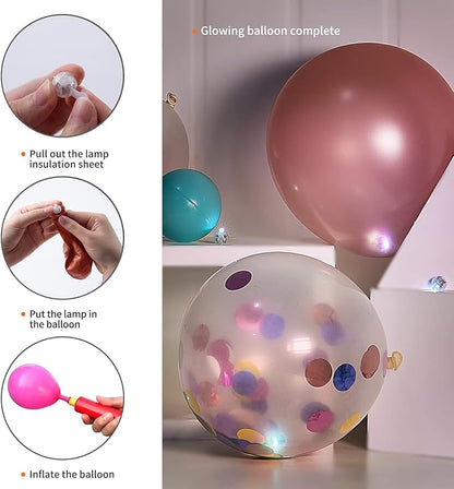 Aogist 100pcs Warm White Mini Lights with Hook,Long Standby Time Waterproof LED Balloon Light,Battery Powered,Ball Lamp for Balloon Paper Lantern Birthday Party Christmas Halloween (Matching Tag Rope)