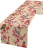 Floral Butterfly Table Runner Seasonal Spring Flower Bird Table Decoration Table Runner for Home Party Decoration 13x70 Inch
