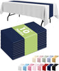 Pureegg Navy Blue Plastic Table Runners - 10 Pack, 14'' x 108'', Water Resistant & Disposable Centerpiece Decorations for Table Cloth, Wedding, Birthday, Holiday, Baby Shower, Party, Home Decor