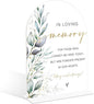 Acrylic Wedding Signs, Greenery Theme In Loving Memory, Memorial Table Sign for Wedding, Bridal Shower Table Decor with Stand, Engagement, Anniversary, Newlywed Events and Parties Supplies, 23