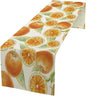 Spring Summer Orange Table Runner Watercolor Sweet Fruit Botanical Print Dinner Runner for Farmhouse Party Holiday Home Kitchen Dining Table Decor 13x108