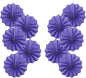 Purple Party Decorations,Purple Bridal Shower Decorations,Halloween Decor Events Accessories,Retirement Decorations Paper Fans Bulk 8in,Anniversary Decorations for Party 30 Color DIY Set(Purple)