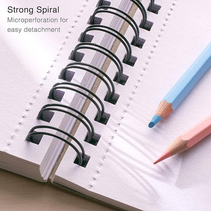 ARTISTIC EYE 9x12 Premium Sketch Book Set, 100 Sheets, Spiral Bound, 68lb (100gsm), Acid-Free Drawing Paper, Ideal for Kids, Teens & Adults (Set of 2)