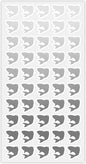 50 Wedding Meal Stickers - Food Identifier & Menu Choice Place Cards for Party Seating - Meal Option Indicator (Silver, Fish)