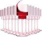 Plastic Goblets Wine Glasses - 12Oz Acrylic Wine Glasses Origami Unbreakable Clear Plastic Cocktail Glasses Recyclable Shatterproof Reusable Wine Cups for Parties & Weddings (Pink 1)