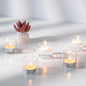 NUPTIO Glass Votive Candle Holders: Set of 12 Clear Tea Light Holders - Mini Floating Candleholders for Home Christmas Thanksgiving Party Table Centerpieces Decor (1.8 x 1.57 inch)