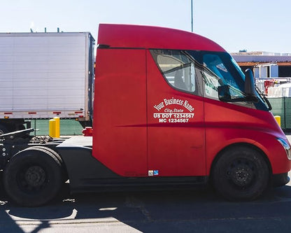 Custom US DOT Trucking Decal Stickers Tow Truck, Trucking, 18 Wheeler, Van MC Number Company Logos MC Numbers Weather Proof and Permanent Truck Signs