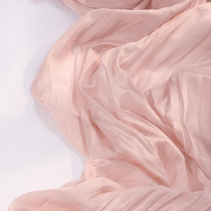 Pink Cheesecloth Table Runner 12 Pack Fall Table Runners Boho Gauze 120 Inches Light Pink Cheese Cloth Fall Table Decorations for Thanksgiving Wedding Bridal Girl Baby Shower Sweet 16 Party