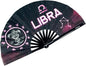 DeFlare | Cosmic Zodiac Rave Fan | Zodiac Sign Hand Fan | Astrology Rave Fan | Hand Fan | Large Rave Fan | Large Clacking Fan