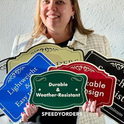Custom Decorative Outdoor Metal Sign: Personalized Aluminum Design - Driveway Red Brick 8x8 In - Waterproof, Made In USA