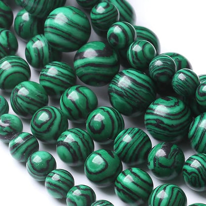 Turquoise Stone Beads Gemstone Round Crystal Energy Jade Beads Stone Beads for Jewelry Making DIY Bracelet Necklace Jewelry Making 1 Strand 15.5inch 4MM