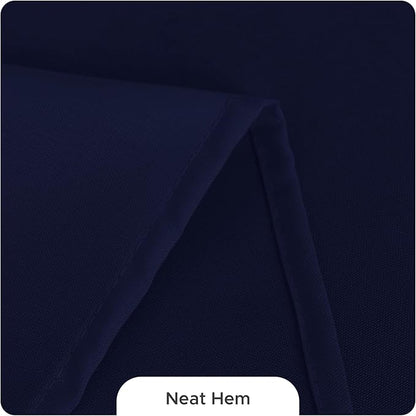 Fitable 8 Pack Table Cloth Rectangle Table: Stain and Wrinkle Resistant Tablecloth Rectangular, Washable Polyester Tablecloths for Wedding Party Dining Banquet Event Catering(Navy, 70x108 Inch)