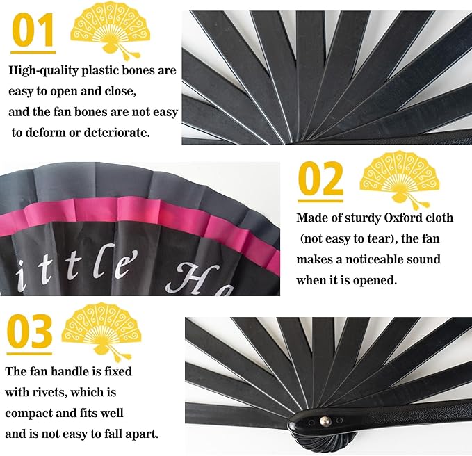 Custom Fans with Your Photo/Text - Personalized Folding Hand Fan for Line Dancing, Weddings, Parties | Decorative Gift for Women, Church Events & Dance Performances (120, 10 Inch)