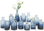 Glass Bud Vase Set of 12, Small Blue Flower Vases for Centerpieces in Bulk, Mini Vintage Vase for Wedding, Home,Table Decoration