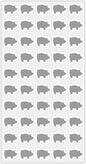 50 Wedding Meal Stickers - Food Identifier & Menu Choice Place Cards for Party Seating - Meal Option Indicator (Silver, Pork)