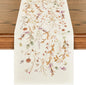 Artoid Mode Floral Leaves Fall Table Runner, Wild Flowers and Grasses Seasonal Autumn Kitchen Dining Table Decoration for Home Party Decor 13x120 Inch