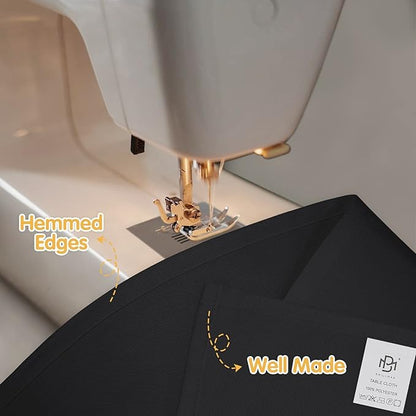 BRILLMAX 8 Pack Black Tablecloths for 8 Foot Rectangle Tables 60 x 126 Inch - 8ft Rectangular Bulk Linen Polyester Fabric Washable Cloth Cover for Wedding Reception Banquet Birthday Party