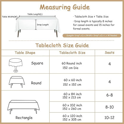 MYSKY HOME Table Cloth 60x84 in Rectangle Table, Cotton Tassel Linen Look Waterproof Tablecloths Farmhouse Tablecloth, Wrinkle Free Table Cover with Black Tassels for Kitchen Dining, Party
