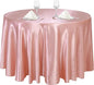 Ruisita 120 Inches Round Satin Tablecloths Rose Gold Overlay Round Satin Table Cover Bright Silk Tablecloth Smooth Fabric Tablecloth for Wedding Banquet Table Decoration