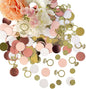 200 Pcs Rose Gold Glitter Wedding Table Confetti, Bridal Shower Decorations, Glitter Paper Diamonds Ring Confetti, Engagement Party Scatter