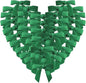 50pcs 1.5 inch Mini Satin Ribbon Bows for Crafts Green Mini Bows Appliques Craft for Appliques Embellishment(3/8",Green)