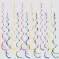 36 Pcs Super Mario Hanging Swirl Decorations Colorful Felt Swirl Streamer Spiral Ceiling Decorations Garland for Birthday Baby Shower Wedding Carnival Circus Clown Fiesta Festival Party Supplies