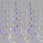 36Pcs Purple Hanging Swirl Decorations Ombre Purple Felt Swirl Streamer Spiral Ceiling Garland for Lavender Lilac Violet Birthday Wedding Bachelorette Baby Shower Graduation Holiday Hen Party Supplies