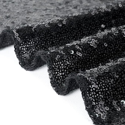 Eternal Beauty Black Sequin Backdrop, 6x8 Ft Halloween Glitter Background Curtains for Shimmer Photography Party Wedding Birthday Back Drop Decor