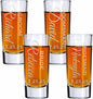 Custom Engraved 2 oz Shot Glass – Personalized Etching – Groomsman & Bridesmaid Gift – Wedding Favor Set of 4