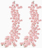2 Pcs Pink Artificial Rose Vine Hanging Faux Flowers Garland for Wedding Anniversary Birthday Party Background Arch Garden Home Wall Room Decor
