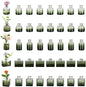 Glasseam Bud Flower Vases in Bulk: 40 Glass Cute Small Vases for Centerpieces Vintage Mini Wedding Birthday Party Table Centerpieces Tiny Baby Shower Dining Room Decoration Green